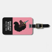 Afro Unicorn | magisch Gepäckanhänger (Vorderseite horizontal)