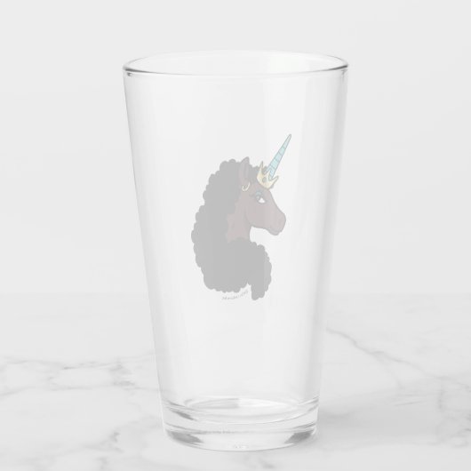 Afro Unicorn | magisch Glas (Rückseite)