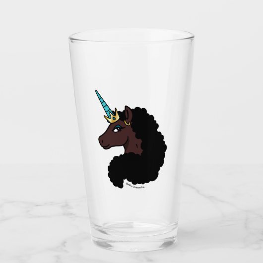 Afro Unicorn | magisch Glas (Vorderseite)