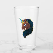 Afro Unicorn | magisch Glas (Vorderseite)