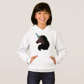 Afro Unicorn | magisch Hoodie (Vorne ganz)