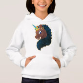 Afro Unicorn | magisch Hoodie (Vorderseite)