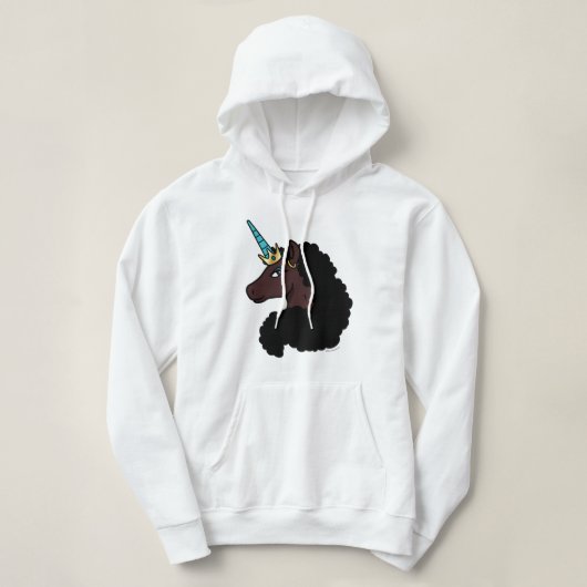 Afro Unicorn | magisch Hoodie (Design vorne)