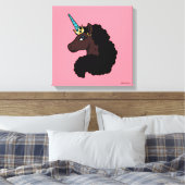 Afro Unicorn | magisch Leinwanddruck (Insitu (Schlafzimmer))