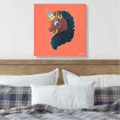 Afro Unicorn | magisch Leinwanddruck (Insitu (Schlafzimmer))