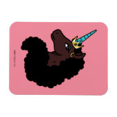 Afro Unicorn | magisch Magnet (Horizontal)