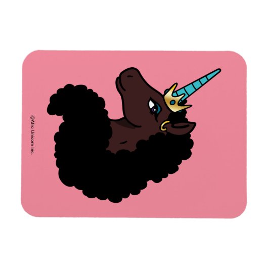 Afro Unicorn | magisch Magnet (Horizontal)