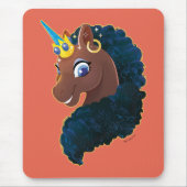 Afro Unicorn | magisch Mousepad (Vorne)
