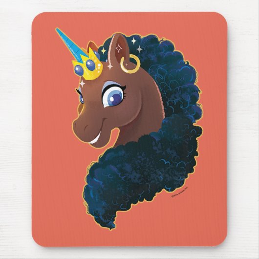 Afro Unicorn | magisch Mousepad (Vorne)