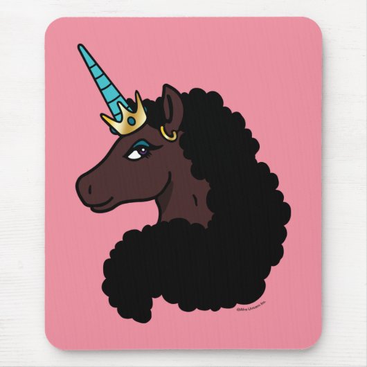 Afro Unicorn | magisch Mousepad (Vorne)