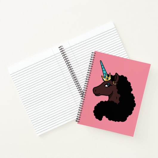 Afro Unicorn | magisch Notizblock (Innenseite)