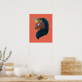 Afro Unicorn | magisch Poster (Küche)