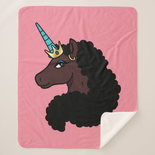 Afro Unicorn | magisch Sherpadecke (Vorderseite)