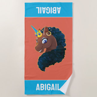 Afro Unicorn | magisch Strandtuch