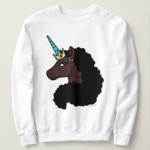 Afro Unicorn   magisch Sweatshirt