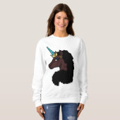 Afro Unicorn | magisch Sweatshirt (Vorne ganz)