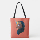 Afro Unicorn | magisch Tasche (Rückseite)