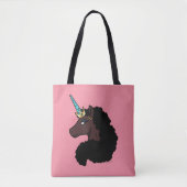 Afro Unicorn | magisch Tasche (Vorderseite)