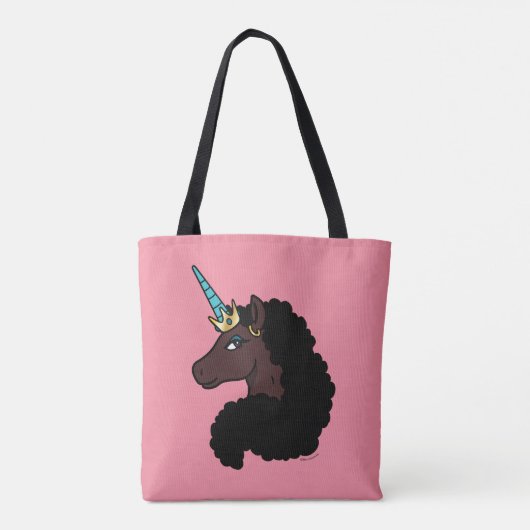 Afro Unicorn | magisch Tasche (Rückseite)