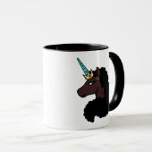 Afro Unicorn | magisch Tasse (VorderseiteRechts)