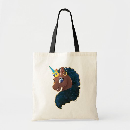 Afro Unicorn | magisch Tragetasche (Vorne)