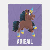 Afro Unicorn | Magisches Prancing Fleecedecke (Vorderseite)