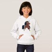 Afro Unicorn | Magisches Prancing Hoodie (Vorne ganz)