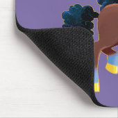 Afro Unicorn | Magisches Prancing Mousepad (Ecke)