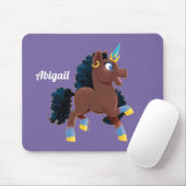 Afro Unicorn | Magisches Prancing Mousepad (Mit Mouse)