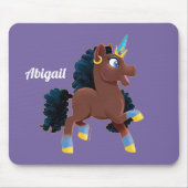Afro Unicorn | Magisches Prancing Mousepad (Vorne)