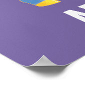 Afro Unicorn | Magisches Prancing Poster (Ecke)