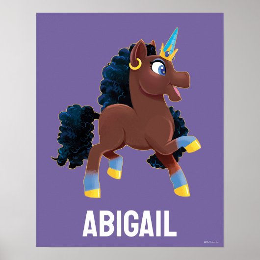 Afro Unicorn | Magisches Prancing Poster (Vorne)