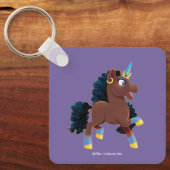 Afro Unicorn | Magisches Prancing Schlüsselanhänger (Vorderseite)