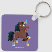 Afro Unicorn | Magisches Prancing Schlüsselanhänger (Rückseite)