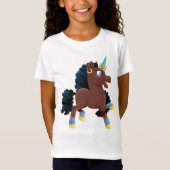 Afro Unicorn | Magisches Prancing T-Shirt (Vorderseite)