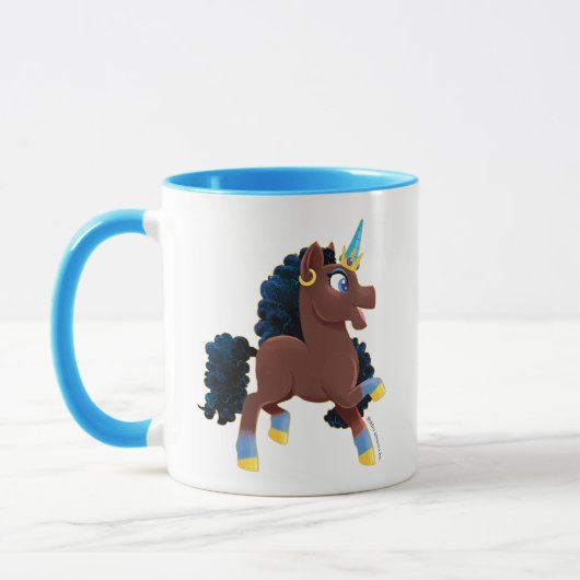 Afro Unicorn | Magisches Prancing Tasse (Links)