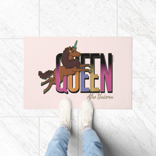 Afro Unicorn Queen Design Fußmatte (Indoor)