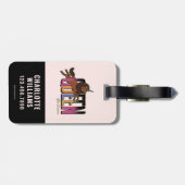 Afro Unicorn Queen Design Gepäckanhänger (Rückseite horizontal)