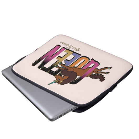 Afro Unicorn Queen Design Laptopschutzhülle (Vorne Knopf)