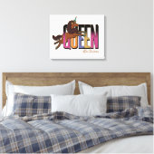 Afro Unicorn Queen Design Leinwanddruck (Insitu (Schlafzimmer))
