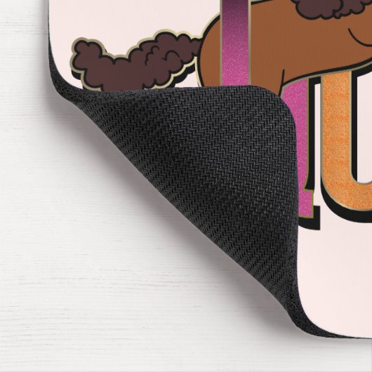 Afro Unicorn Queen Design Mousepad (Ecke)