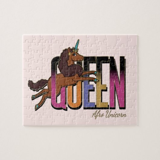 Afro Unicorn Queen Design Puzzle (Horizontal)
