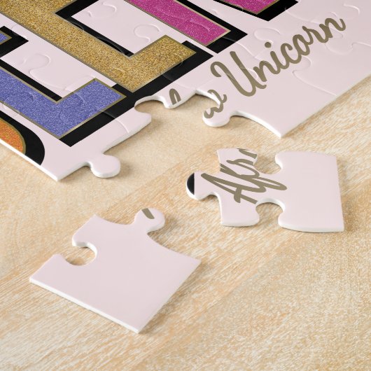 Afro Unicorn Queen Design Puzzle (Seite)