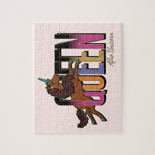 Afro Unicorn Queen Design Puzzle (Vertikal)
