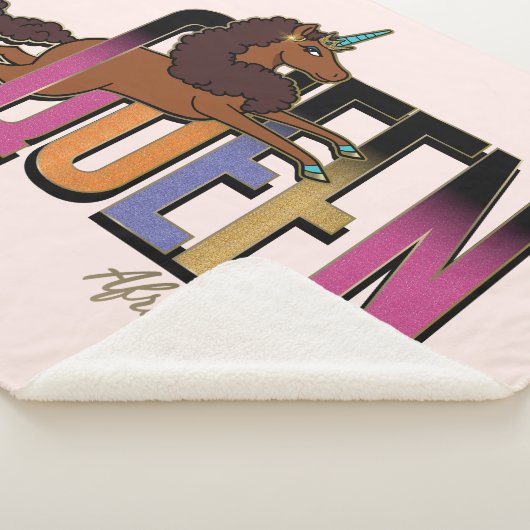 Afro Unicorn Queen Design Sherpadecke (3/4)