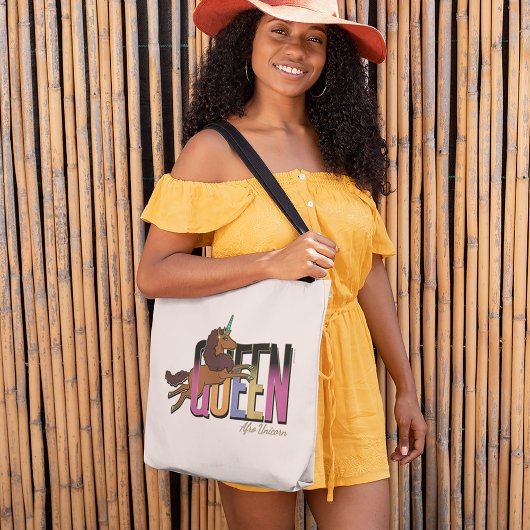 Afro Unicorn Queen Design Tasche