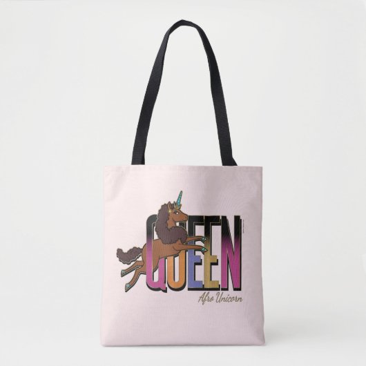Afro Unicorn Queen Design Tasche (Vorderseite)