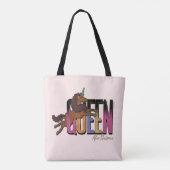 Afro Unicorn Queen Design Tasche (Rückseite)