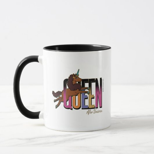 Afro Unicorn Queen Design Tasse (Links)