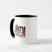 Afro Unicorn Queen Design Tasse (Vorderseite Links)